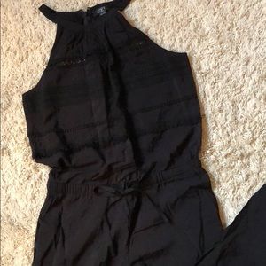NWT LOFT | Embroidered Jumpsuit | Black, XSP